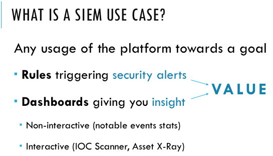 SIEM System Use Cases
